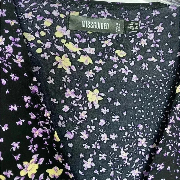 ASOS Missguided Midi Tea Dress Button Detail Ditsy Floral Print - Picture 5 of 8